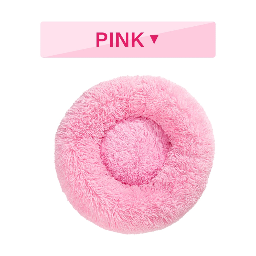 Round Long-Plush Pet Bed