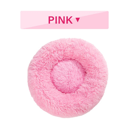 Round Long-Plush Pet Bed