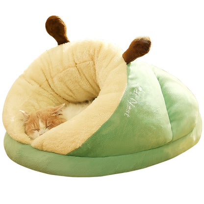 Covered Slipper-Style Pet Bed