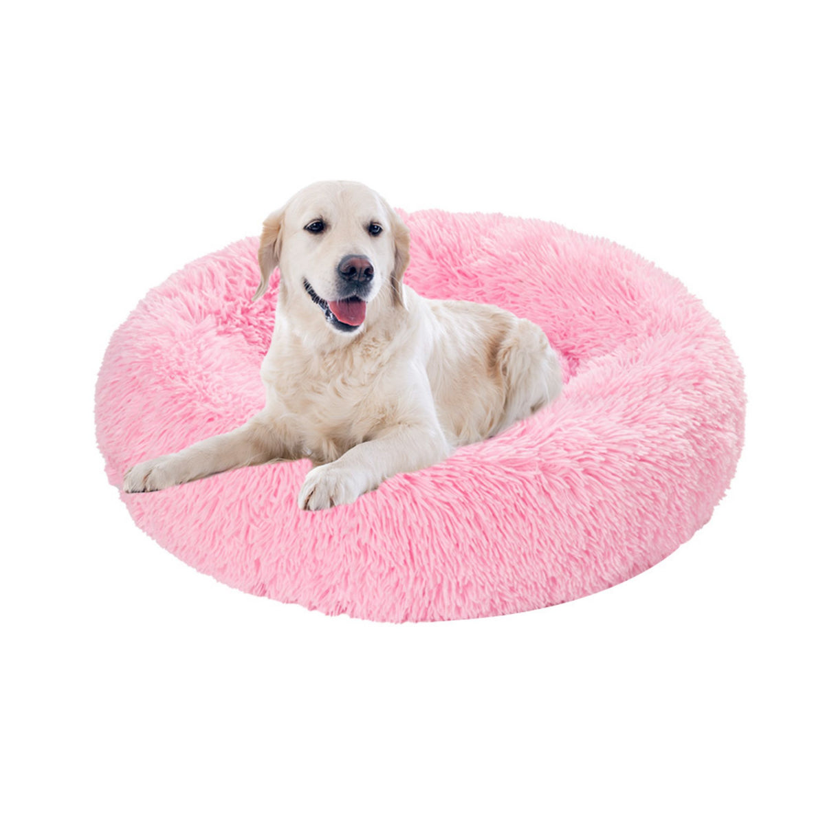 Round Long-Plush Pet Bed