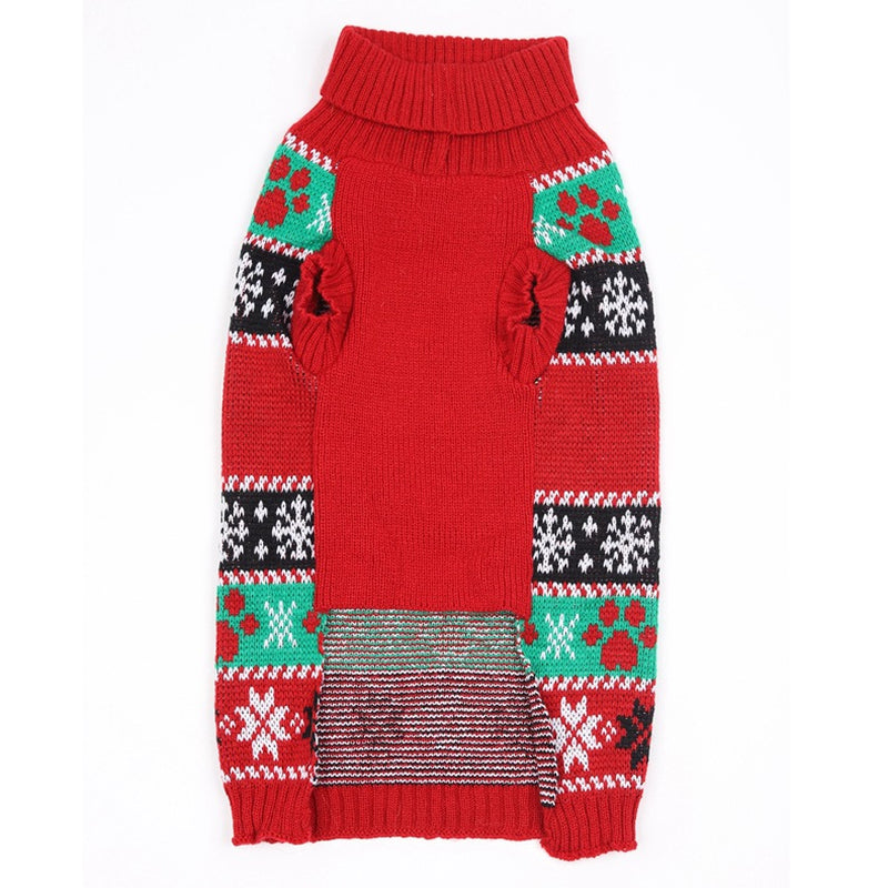 Snowman Knit Pet Sweater