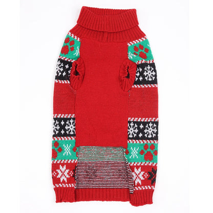 Snowman Knit Pet Sweater