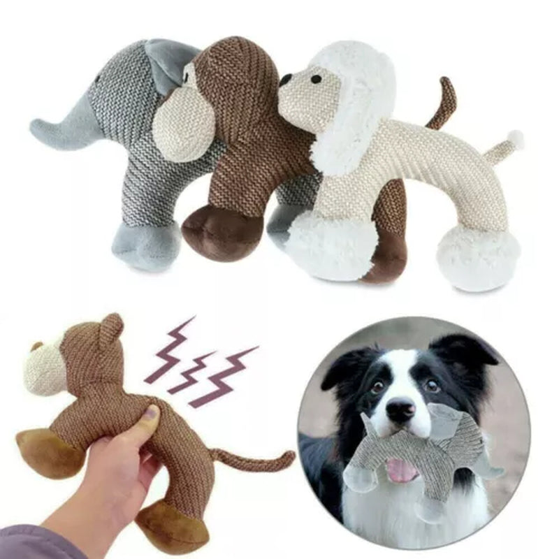Plush Squeaky Animal Dog Toy