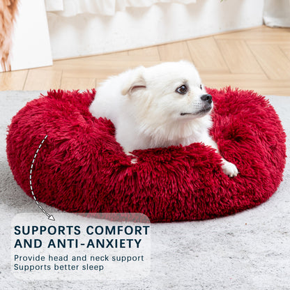 Round Long-Plush Pet Bed