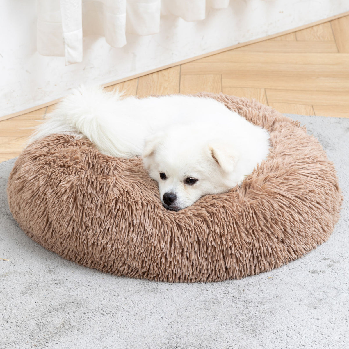 Round Long-Plush Pet Bed