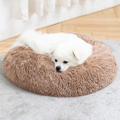 Round Long-Plush Pet Bed