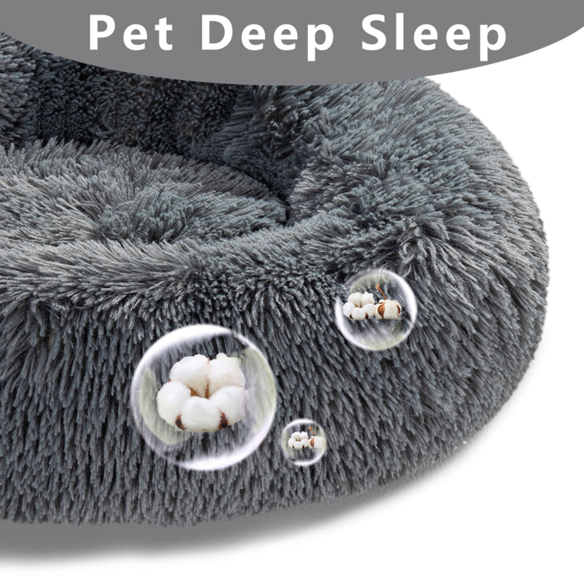 Round Long-Plush Pet Bed