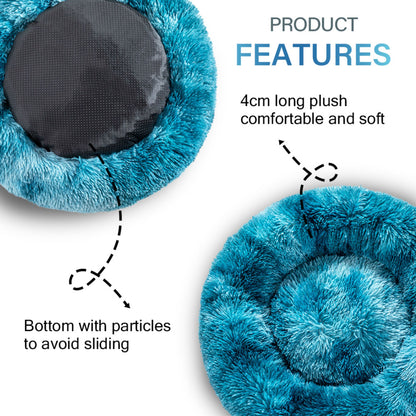 Round Long-Plush Pet Bed