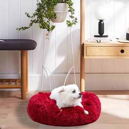 Round Long-Plush Pet Bed
