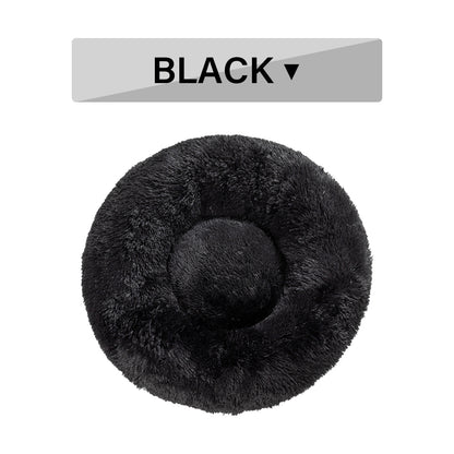 Round Long-Plush Pet Bed