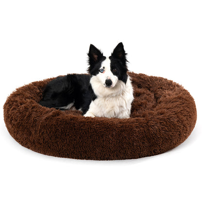 Round Long-Plush Pet Bed