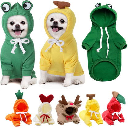 Fruit-Print Pet Hoodie