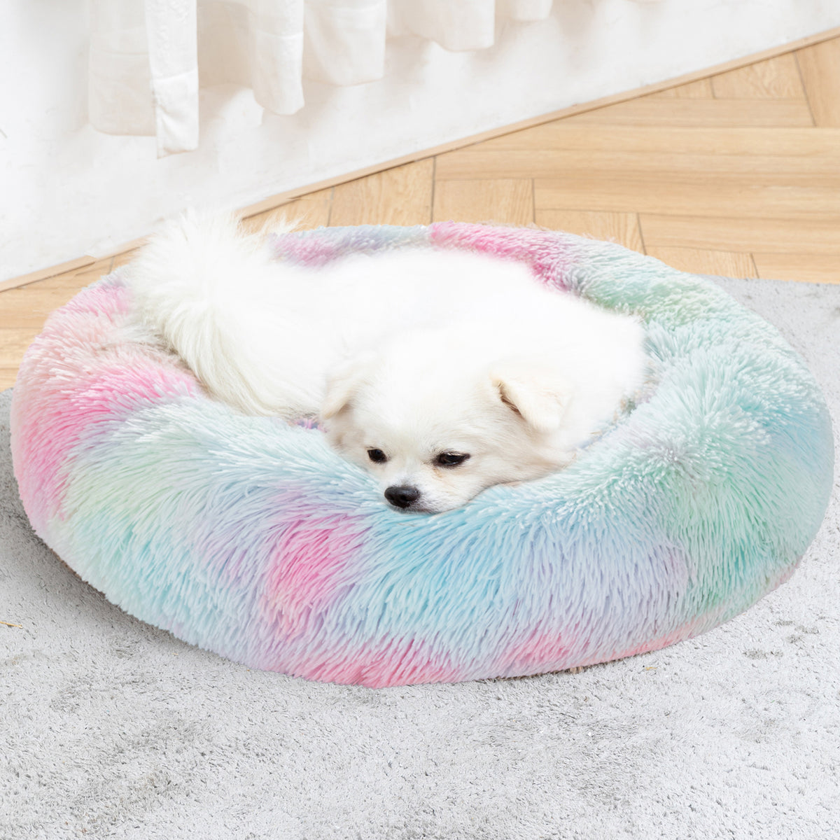 Round Long-Plush Pet Bed
