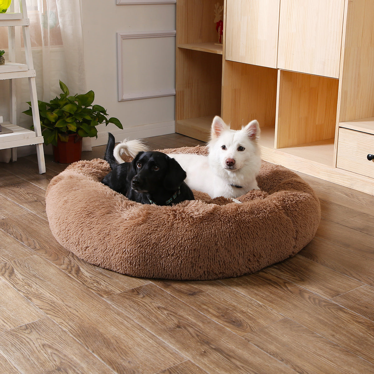 Round Long-Plush Pet Bed