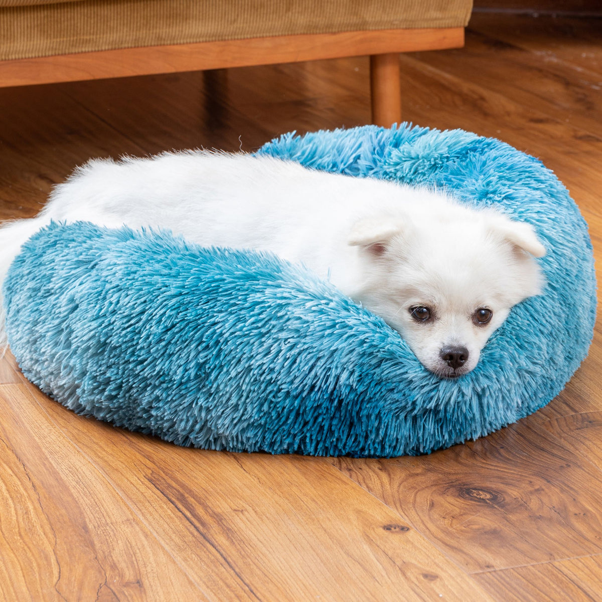 Round Long-Plush Pet Bed