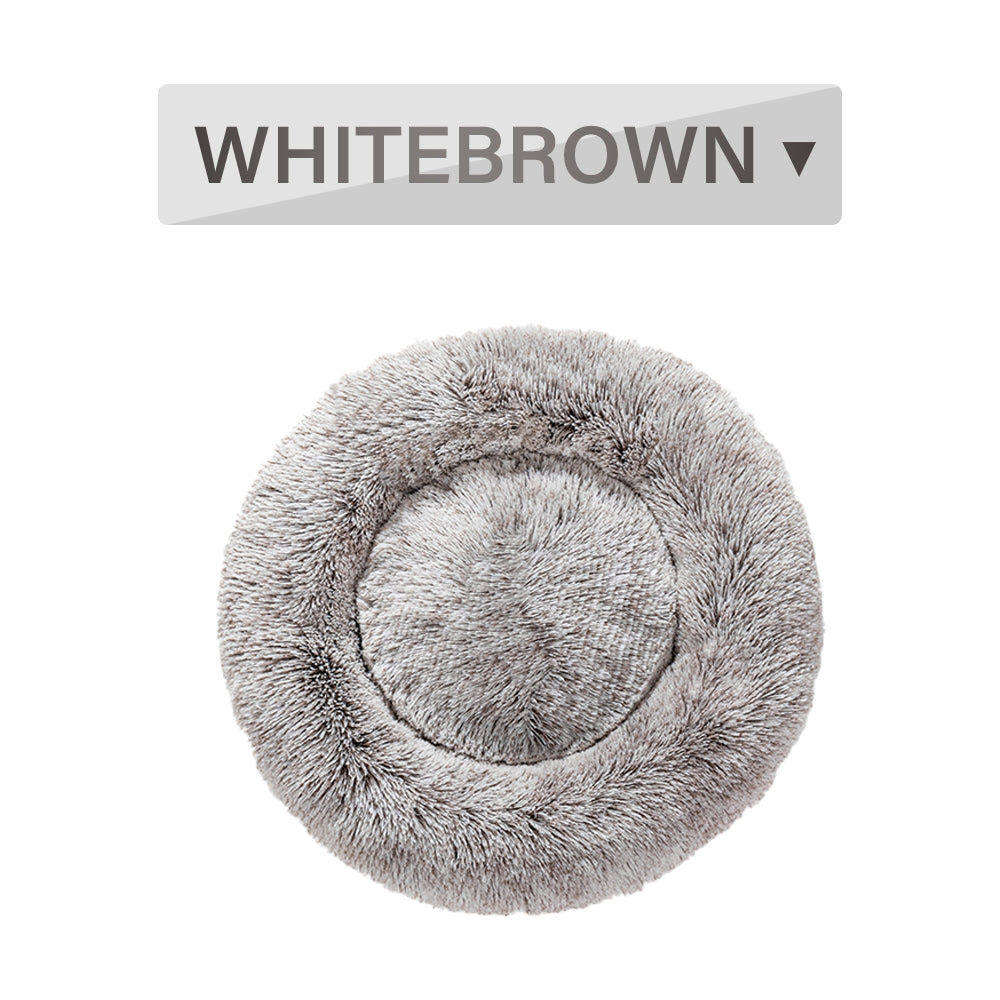 Round Long-Plush Pet Bed