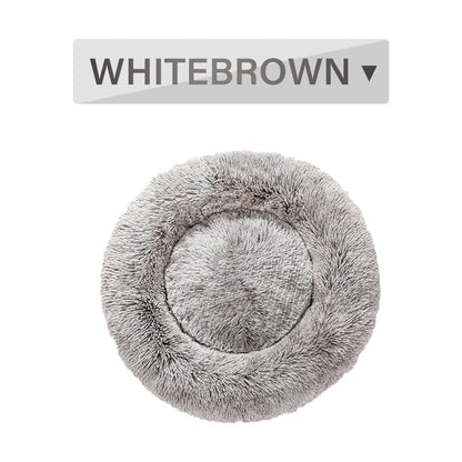 Round Long-Plush Pet Bed