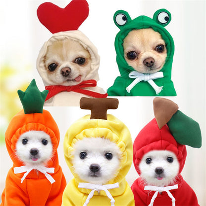 Fruit-Print Pet Hoodie