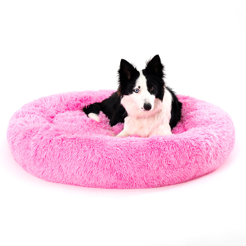 Round Long-Plush Pet Bed