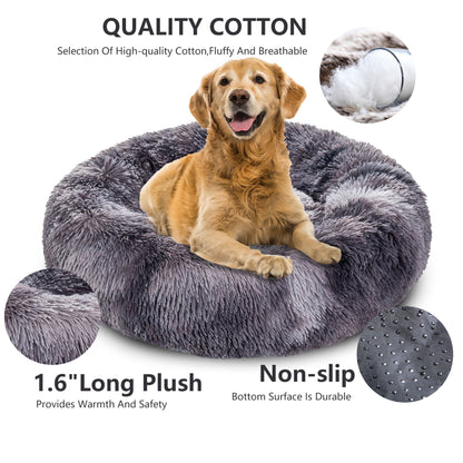 Round Long-Plush Pet Bed