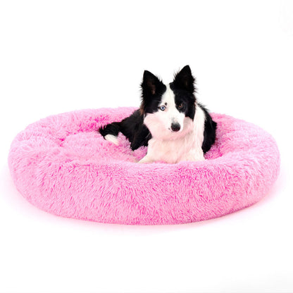 Round Long-Plush Pet Bed