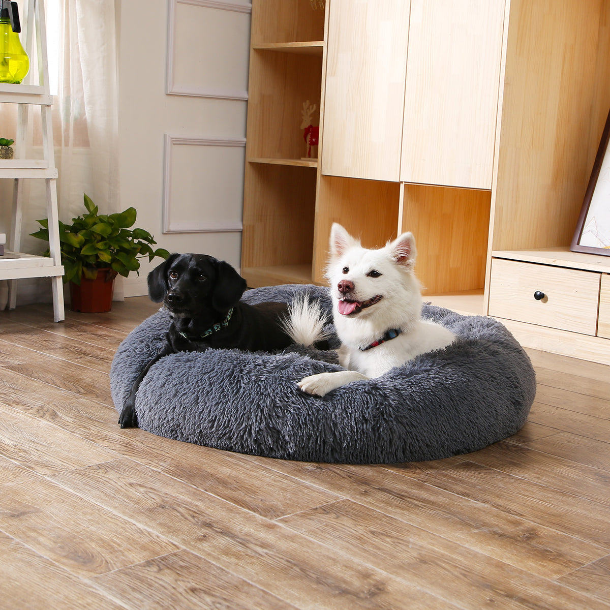 Round Long-Plush Pet Bed