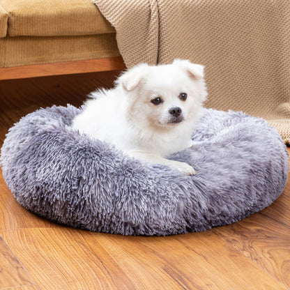 Round Long-Plush Pet Bed