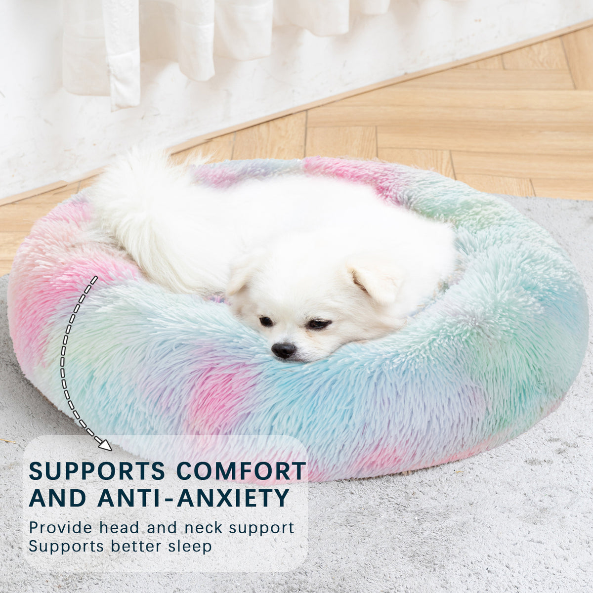 Round Long-Plush Pet Bed