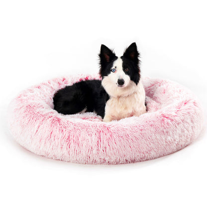 Round Long-Plush Pet Bed