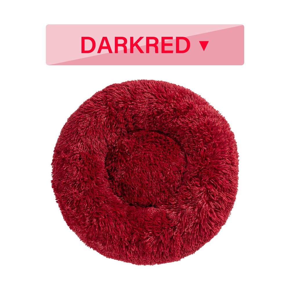 Round Long-Plush Pet Bed