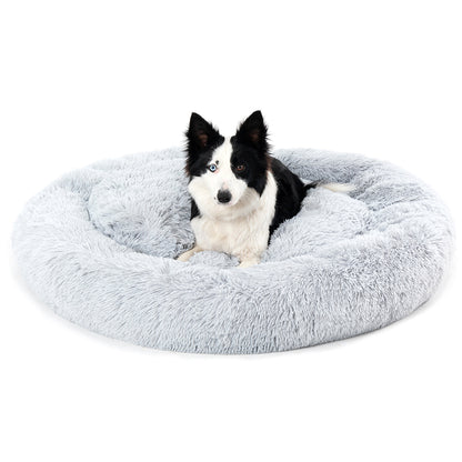 Round Long-Plush Pet Bed