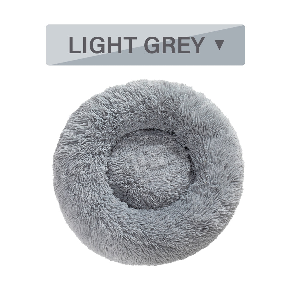 Round Long-Plush Pet Bed