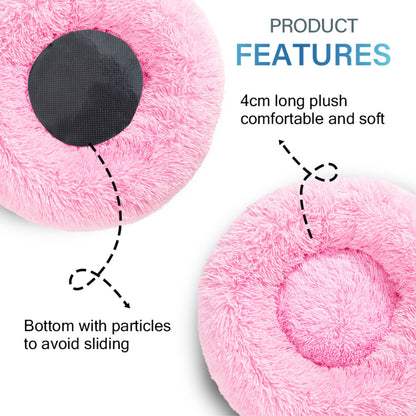 Round Long-Plush Pet Bed