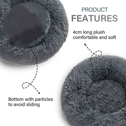 Round Long-Plush Pet Bed