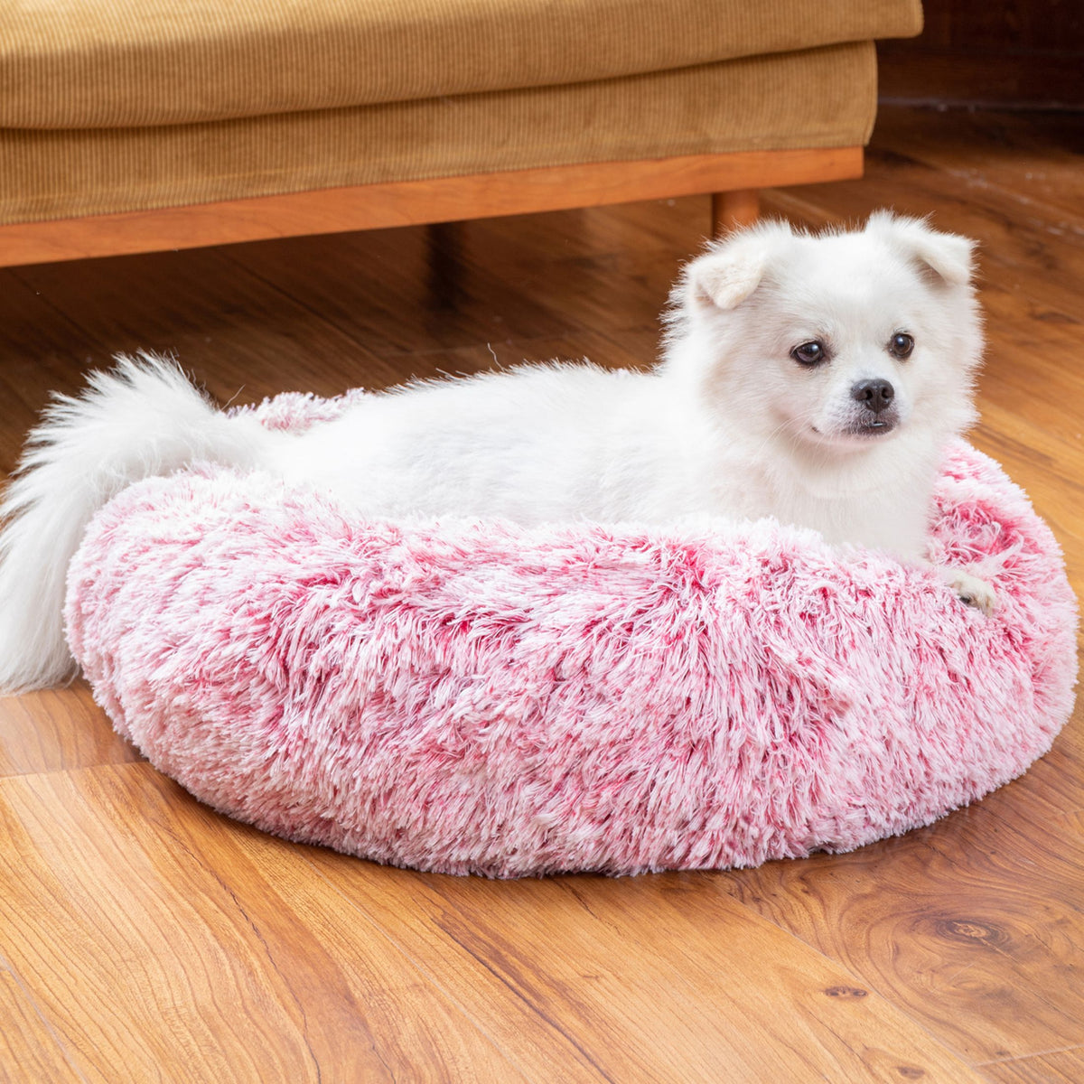 Round Long-Plush Pet Bed