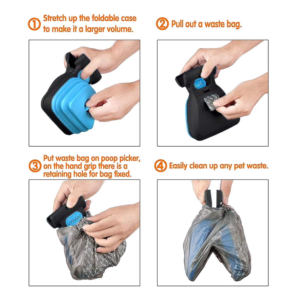 Portable Dog Pooper Scooper with Bag Dispenser