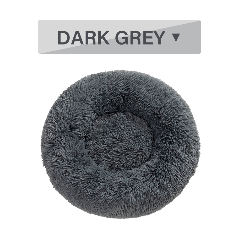 Round Long-Plush Pet Bed