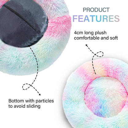 Round Long-Plush Pet Bed