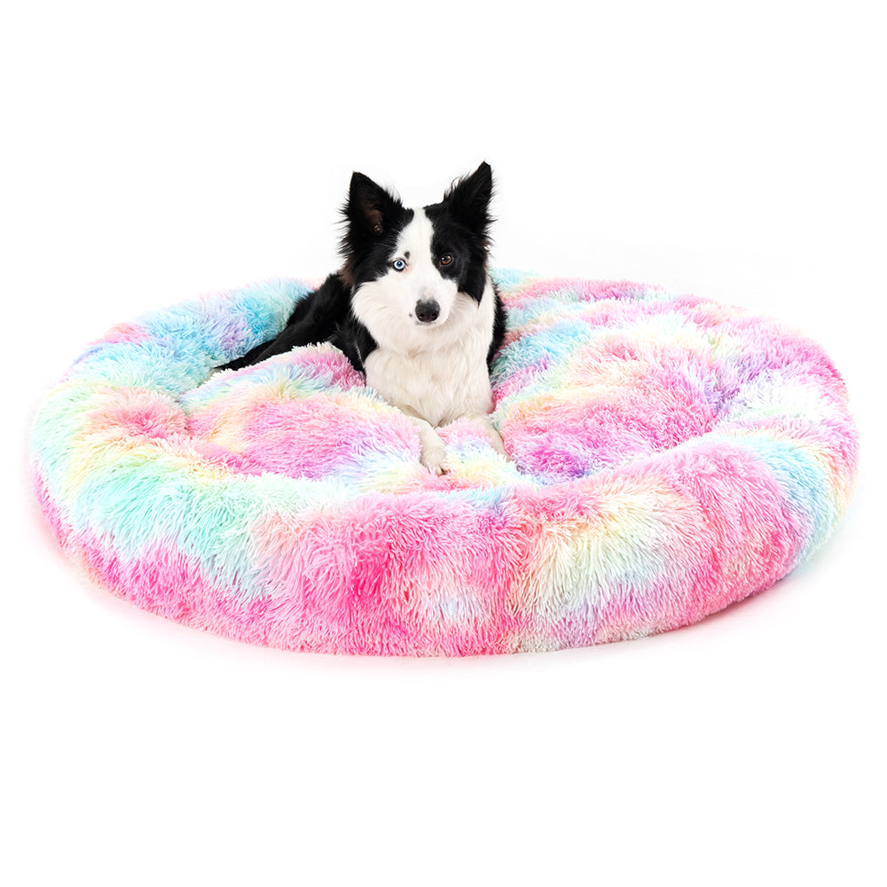 Round Long-Plush Pet Bed
