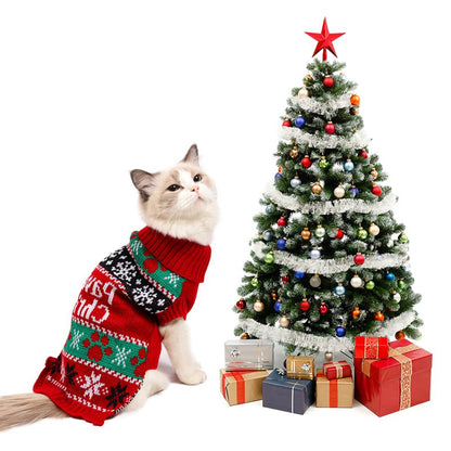 Snowman Knit Pet Sweater