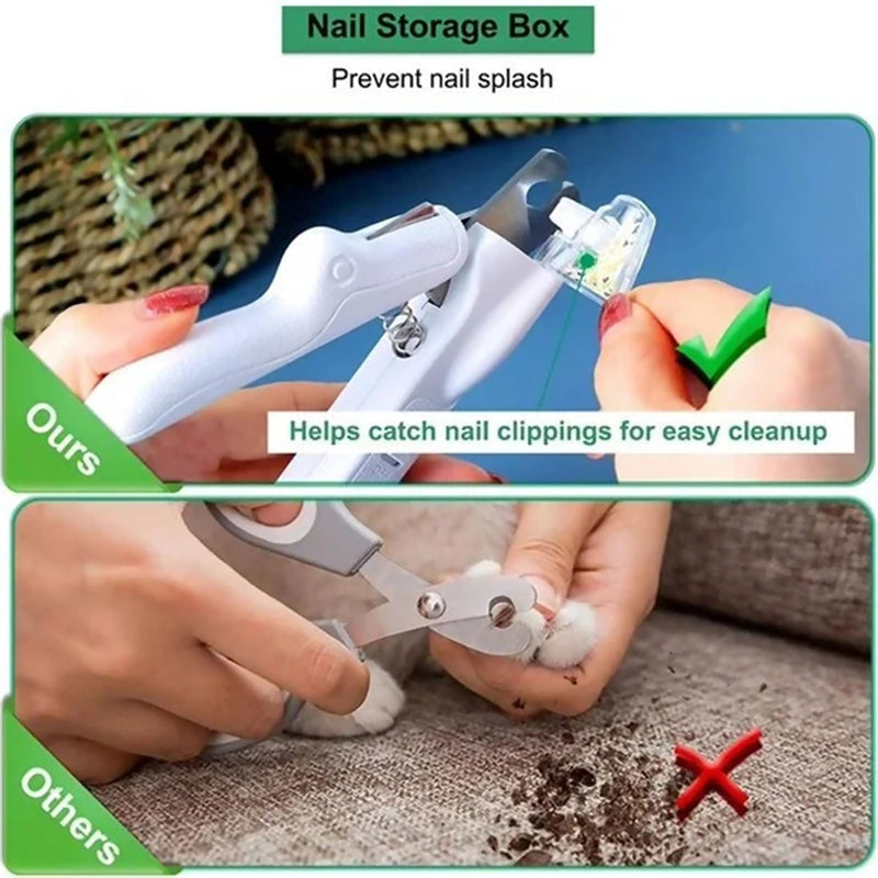 LED Pet Nail Clippers with Nail File