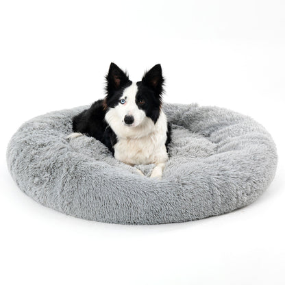 Round Long-Plush Pet Bed