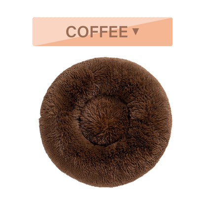 Round Long-Plush Pet Bed