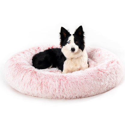 Round Long-Plush Pet Bed