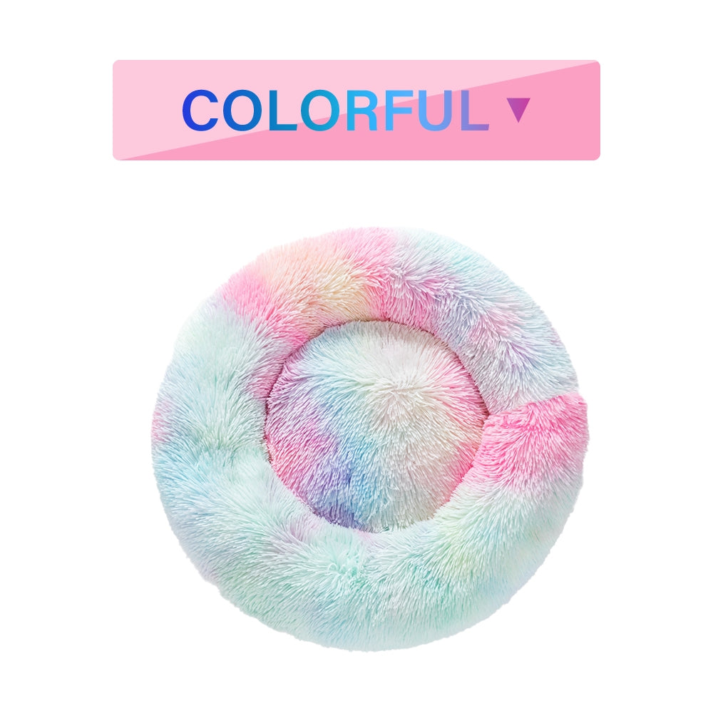 Round Long-Plush Pet Bed