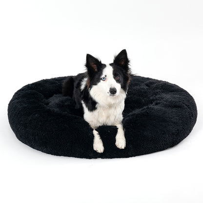 Round Long-Plush Pet Bed