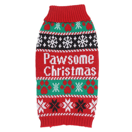 Snowman Knit Pet Sweater
