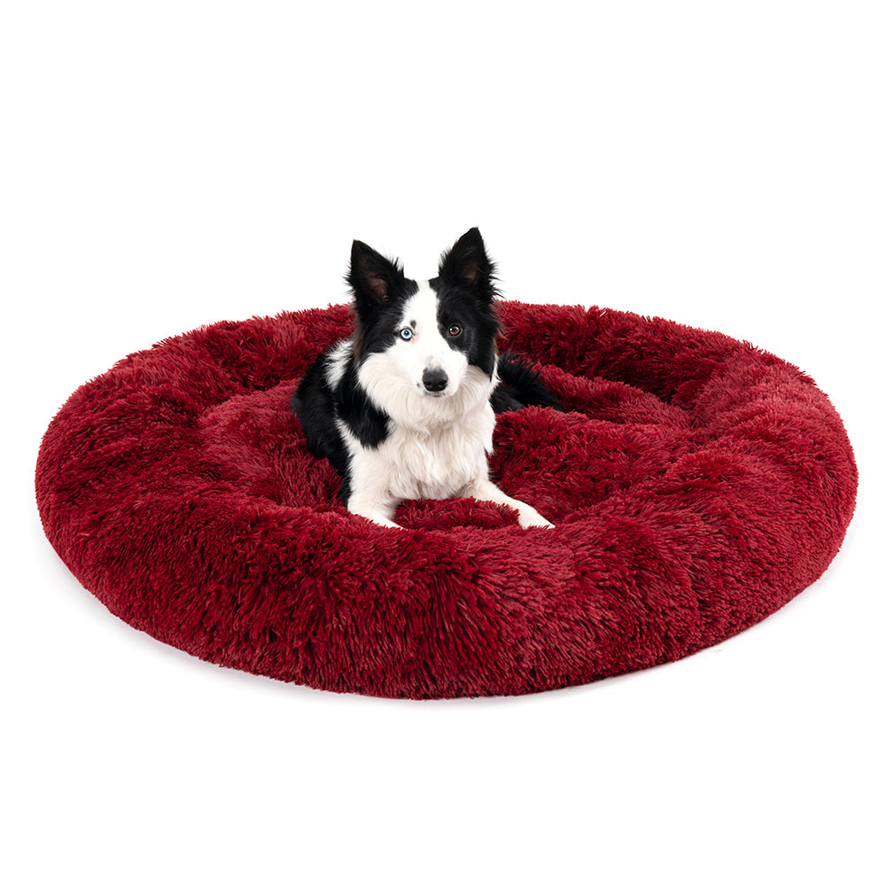 Round Long-Plush Pet Bed
