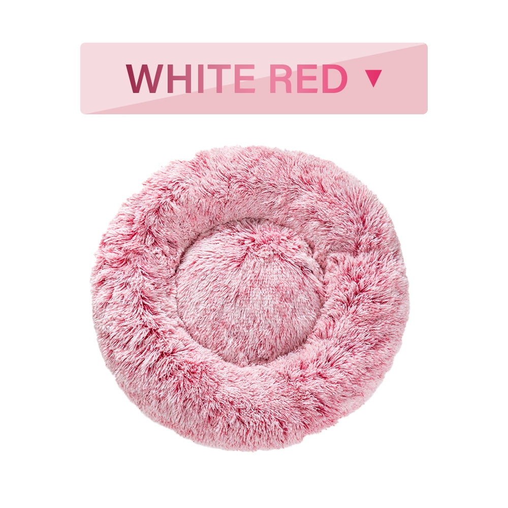 Round Long-Plush Pet Bed