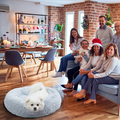 Round Long-Plush Pet Bed
